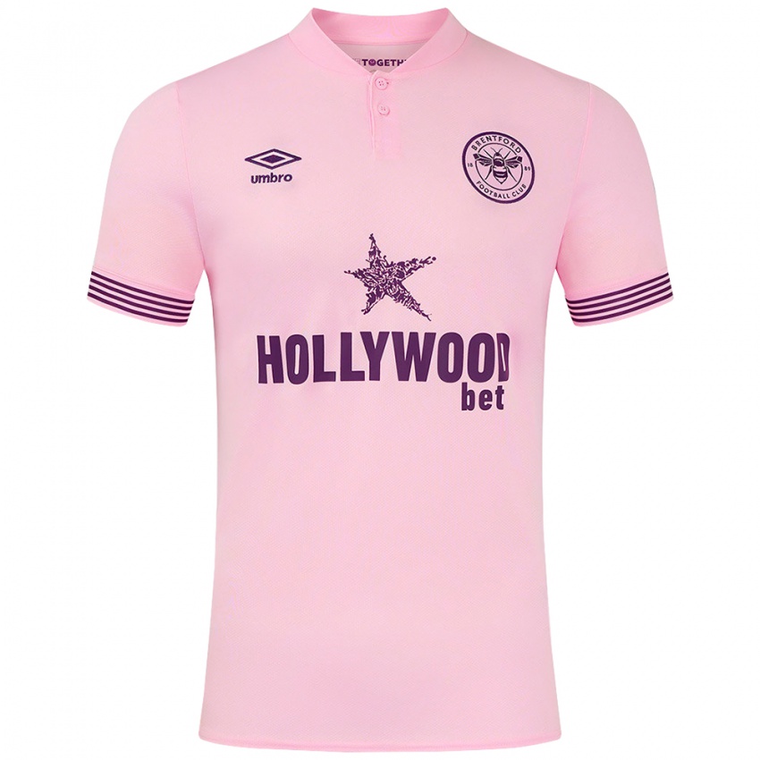 Niño Camiseta Christian Nørgaard #6 Rosa 2ª Equipación 2024/25 La Camisa