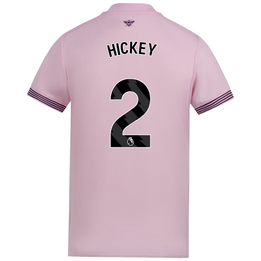 Niño Camiseta Aaron Hickey #2 Rosa 2ª Equipación 2024/25 La Camisa