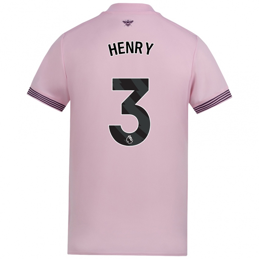 Niño Camiseta Rico Henry #3 Rosa 2ª Equipación 2024/25 La Camisa