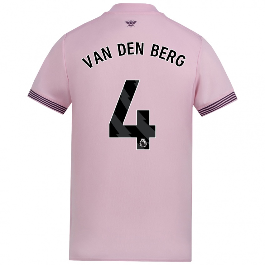 Niño Camiseta Sepp Van Den Berg #4 Rosa 2ª Equipación 2024/25 La Camisa