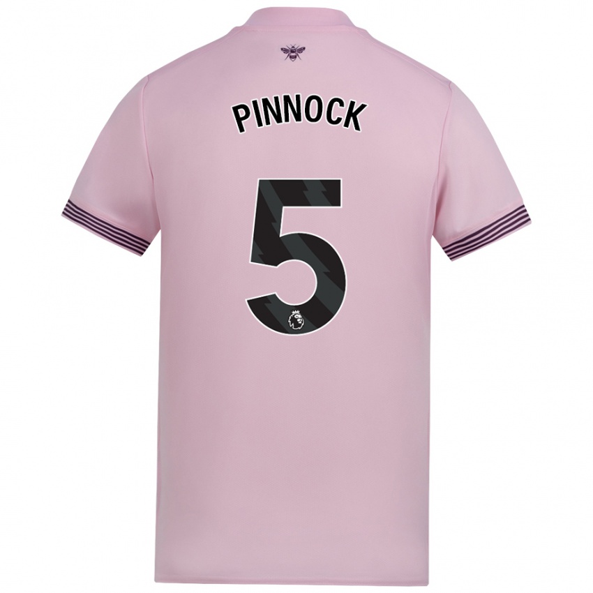 Niño Camiseta Ethan Pinnock #5 Rosa 2ª Equipación 2024/25 La Camisa