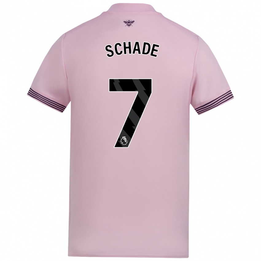 Niño Camiseta Kevin Schade #7 Rosa 2ª Equipación 2024/25 La Camisa