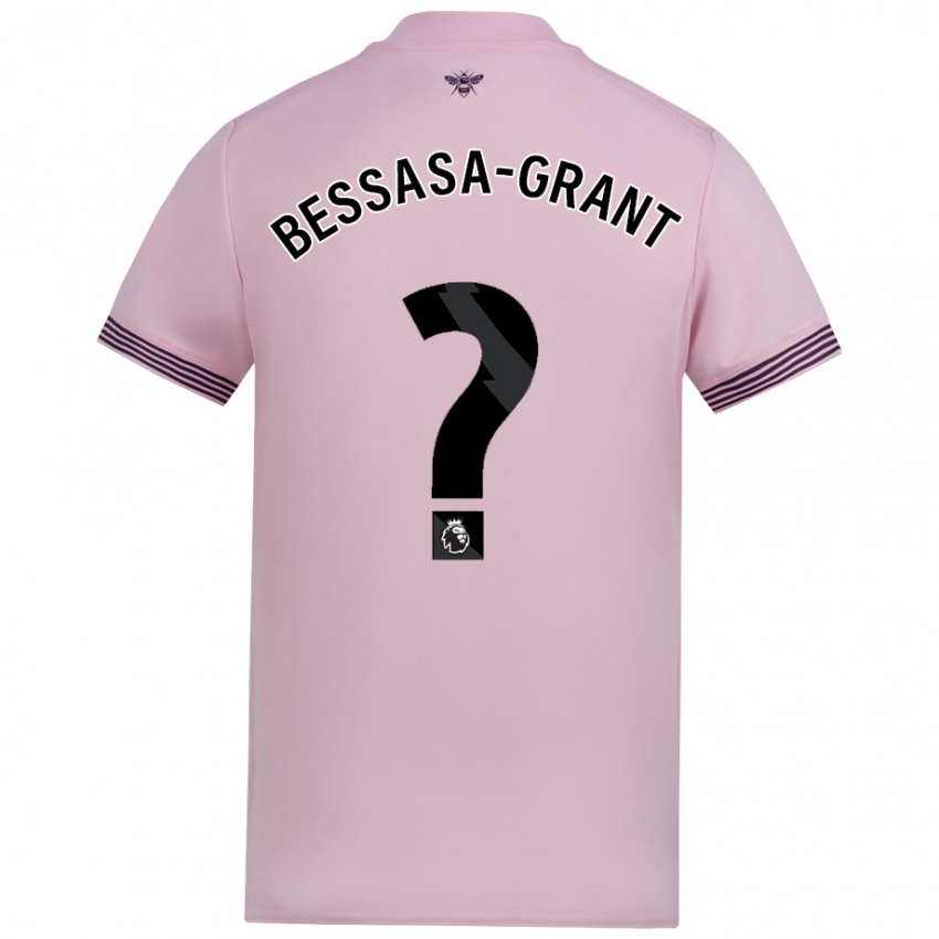 Niño Camiseta Mekhai Bessasa-Grant #0 Rosa 2ª Equipación 2024/25 La Camisa