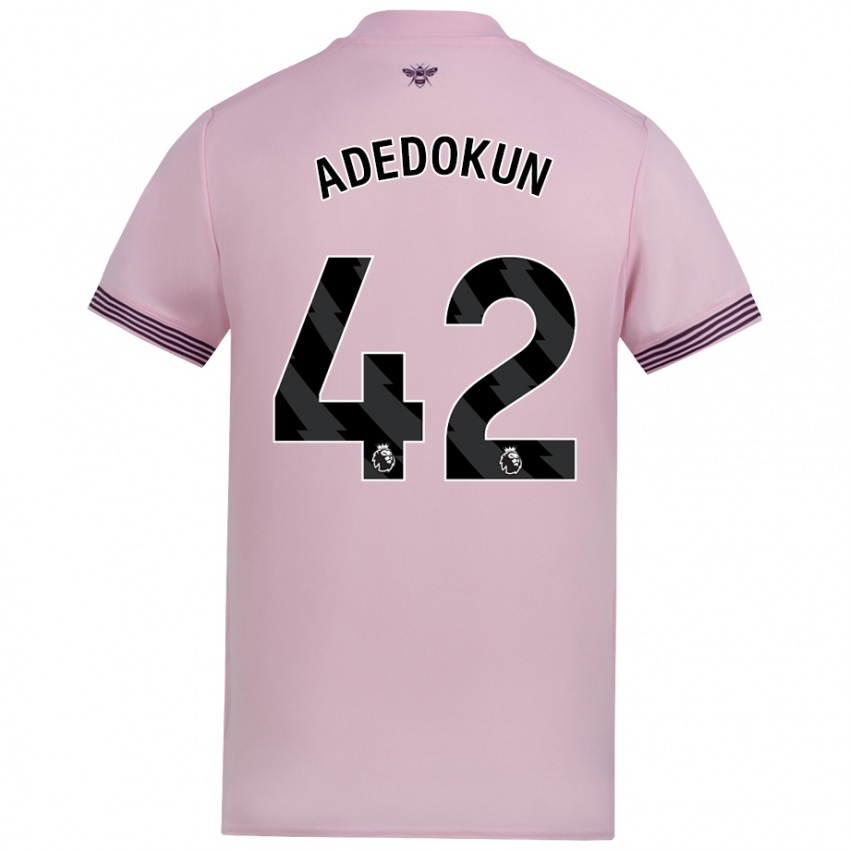 Niño Camiseta Val Adedokun #42 Rosa 2ª Equipación 2024/25 La Camisa