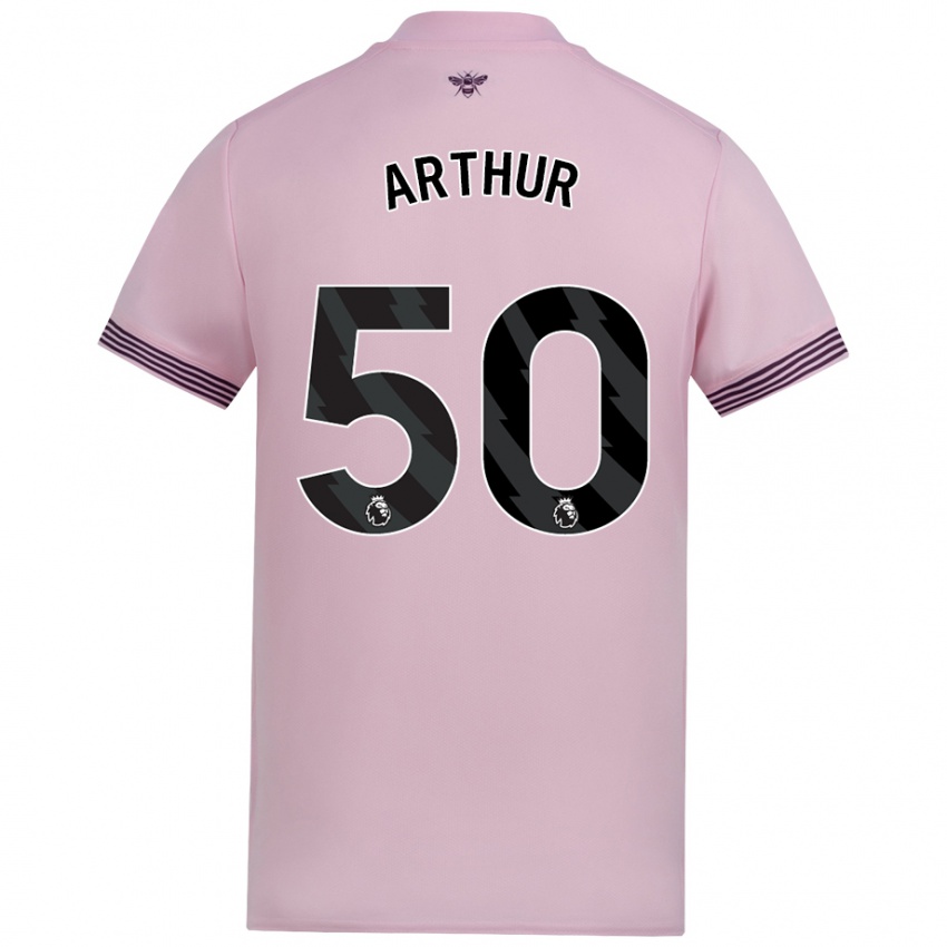 Niño Camiseta Benjamin Arthur #50 Rosa 2ª Equipación 2024/25 La Camisa