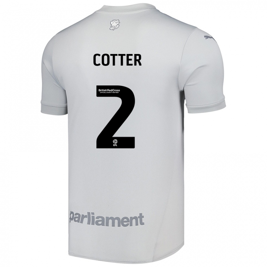 Niño Camiseta Barry Cotter #2 Gris Plata 2ª Equipación 2024/25 La Camisa