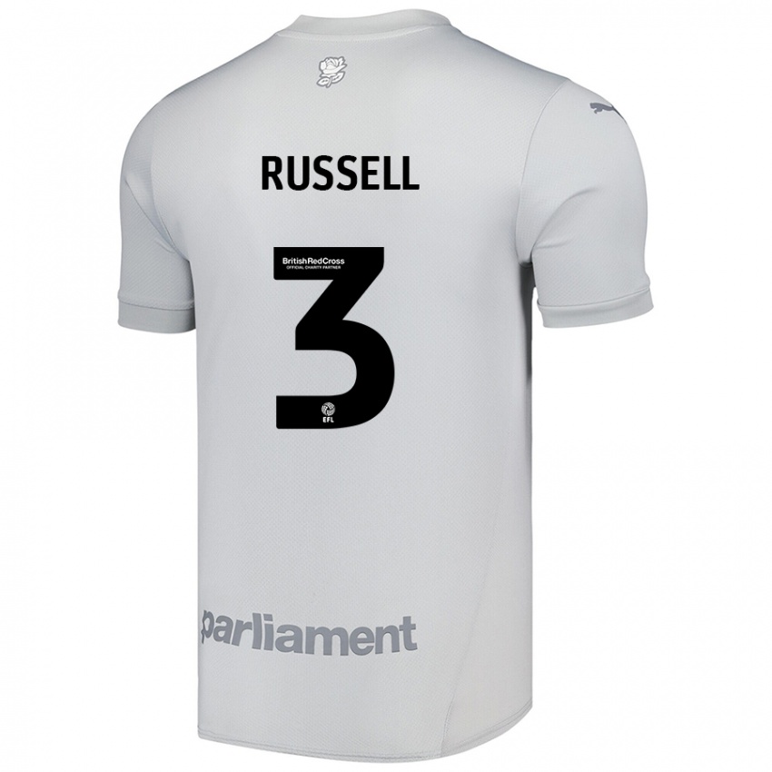 Niño Camiseta Jon Russell #3 Gris Plata 2ª Equipación 2024/25 La Camisa