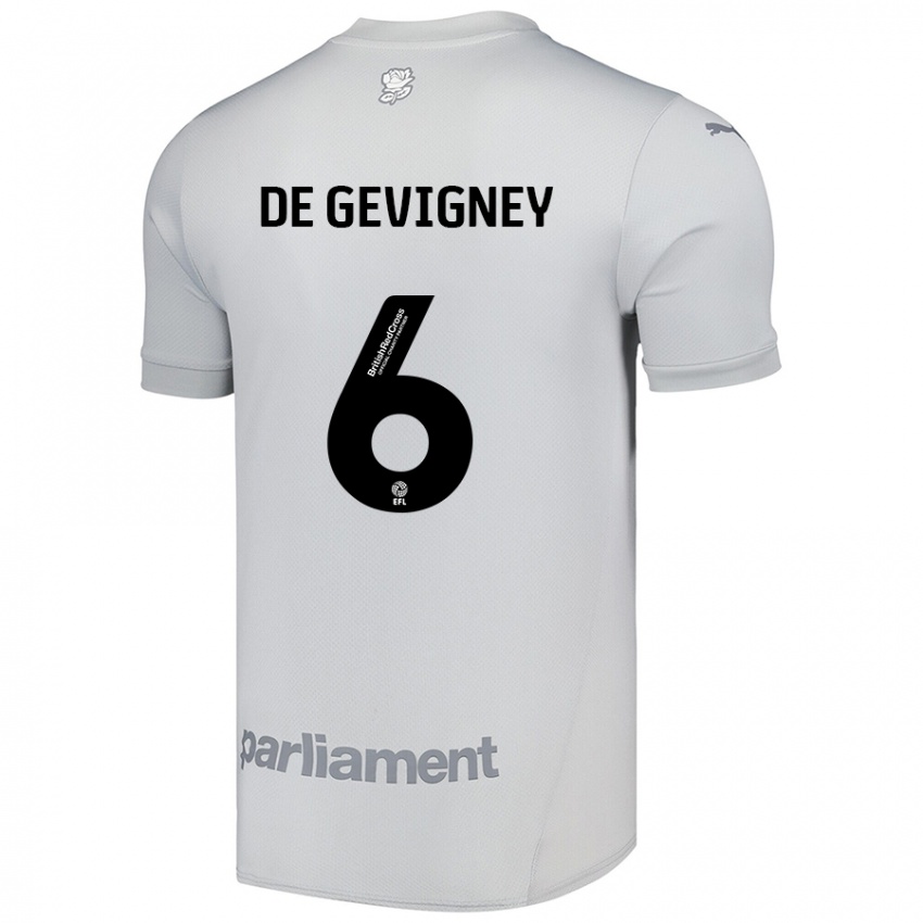 Niño Camiseta Maël De Gevigney #6 Gris Plata 2ª Equipación 2024/25 La Camisa