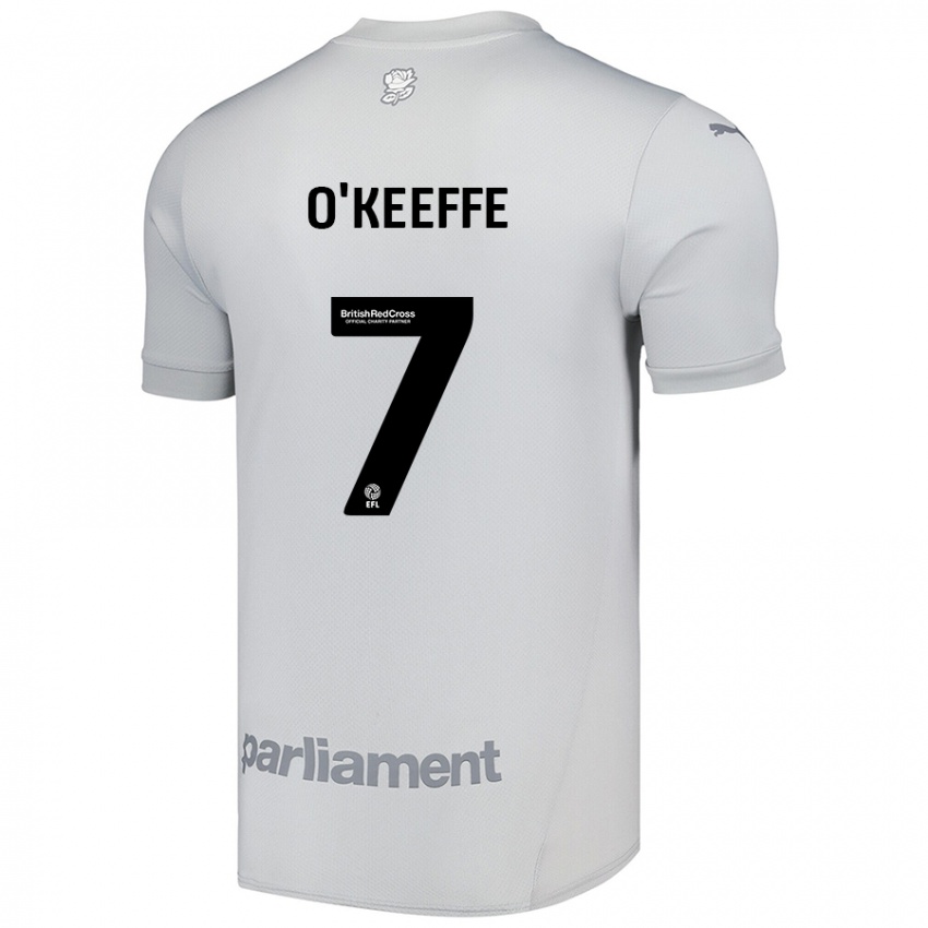 Niño Camiseta Corey O'keeffe #7 Gris Plata 2ª Equipación 2024/25 La Camisa