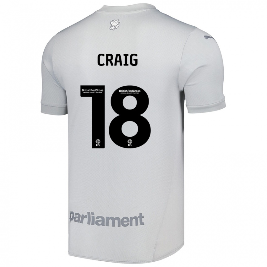 Niño Camiseta Matthew Craig #18 Gris Plata 2ª Equipación 2024/25 La Camisa