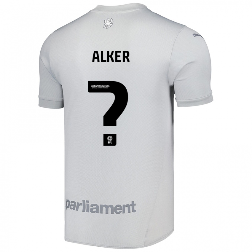 Niño Camiseta Luke Alker #0 Gris Plata 2ª Equipación 2024/25 La Camisa