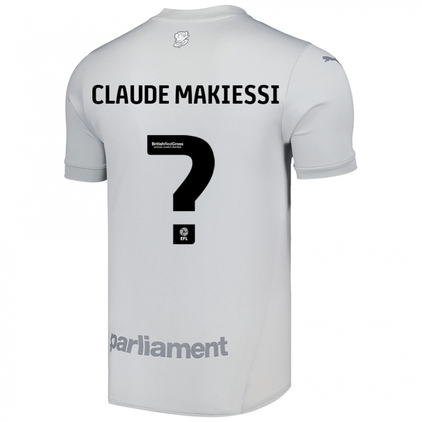 Niño Camiseta Jean Claude Makiessi #0 Gris Plata 2ª Equipación 2024/25 La Camisa