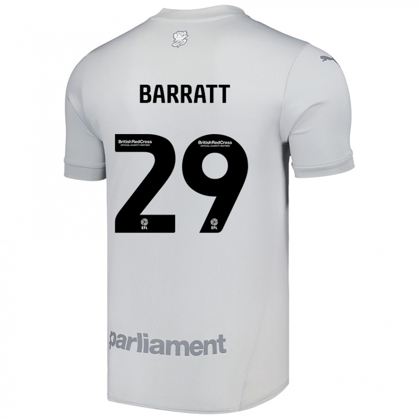 Niño Camiseta Connor Barratt #29 Gris Plata 2ª Equipación 2024/25 La Camisa