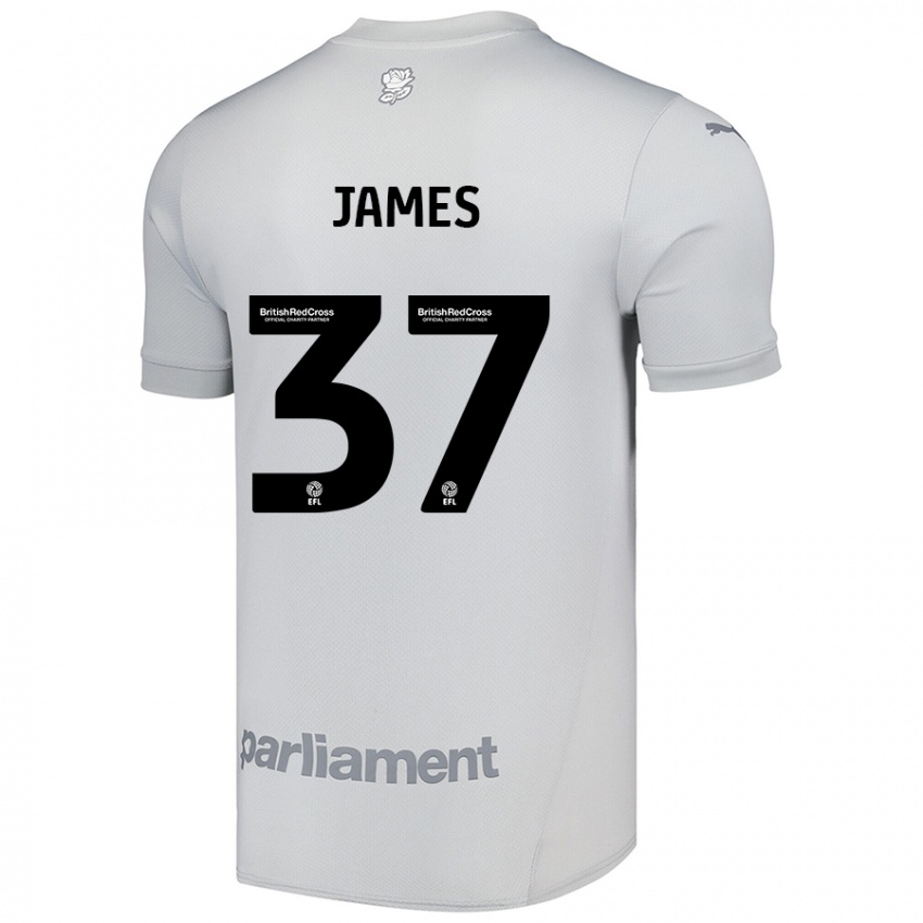 Niño Camiseta Nathan James #37 Gris Plata 2ª Equipación 2024/25 La Camisa