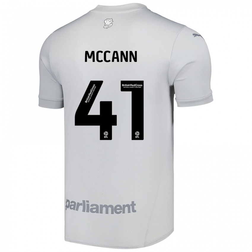 Niño Camiseta Bayley Mccann #41 Gris Plata 2ª Equipación 2024/25 La Camisa