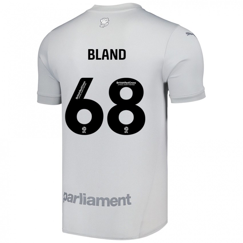 Niño Camiseta Jonathan Bland #68 Gris Plata 2ª Equipación 2024/25 La Camisa