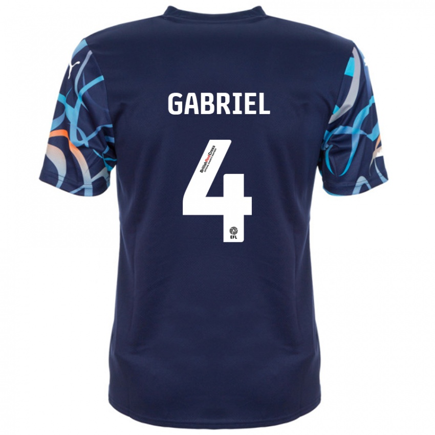 Niño Camiseta Jordan Lawrence-Gabriel #4 Azul Marino 2ª Equipación 2024/25 La Camisa