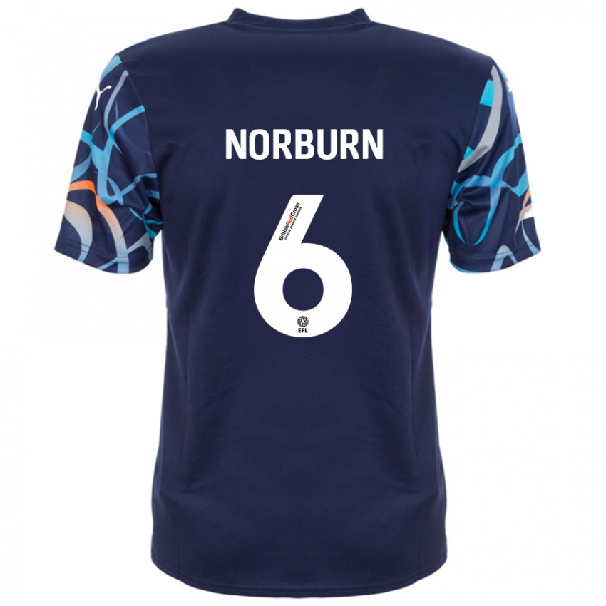 Niño Camiseta Oliver Norburn #6 Azul Marino 2ª Equipación 2024/25 La Camisa