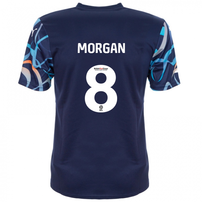 Niño Camiseta Albie Morgan #8 Azul Marino 2ª Equipación 2024/25 La Camisa