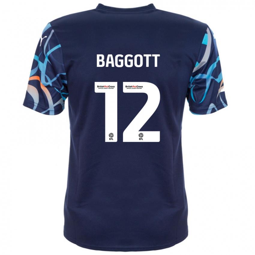 Niño Camiseta Elkan Baggott #12 Azul Marino 2ª Equipación 2024/25 La Camisa