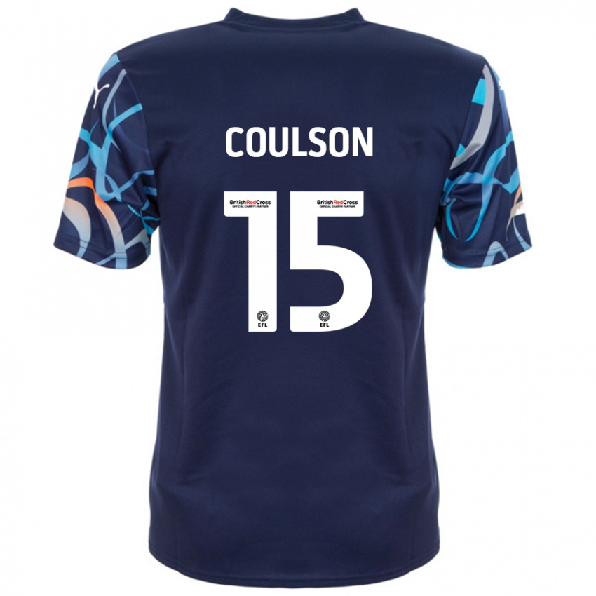 Niño Camiseta Hayden Coulson #15 Azul Marino 2ª Equipación 2024/25 La Camisa