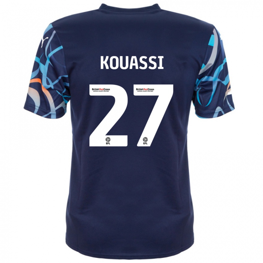 Niño Camiseta Kylian Kouassi #27 Azul Marino 2ª Equipación 2024/25 La Camisa