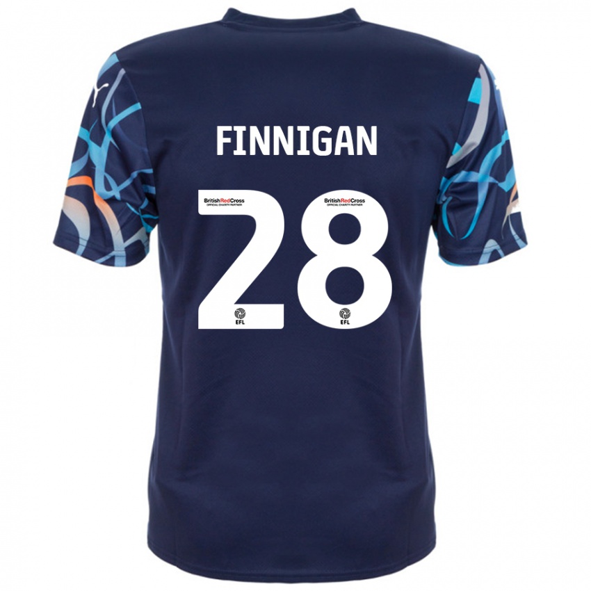 Niño Camiseta Ryan Finnigan #28 Azul Marino 2ª Equipación 2024/25 La Camisa