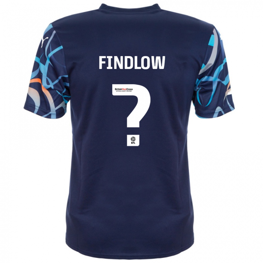 Niño Camiseta Luke Findlow #0 Azul Marino 2ª Equipación 2024/25 La Camisa