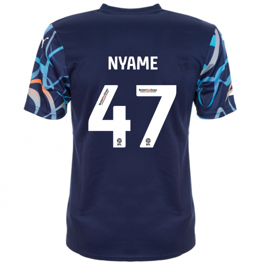 Niño Camiseta Josh Nyame #47 Azul Marino 2ª Equipación 2024/25 La Camisa