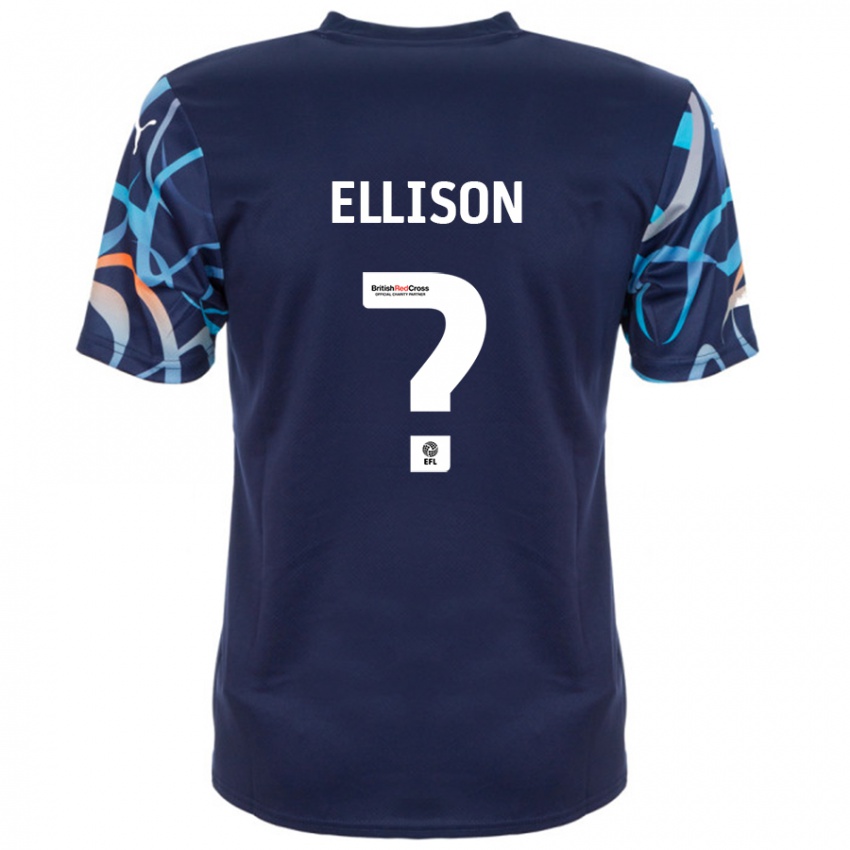 Niño Camiseta Jordyn Ellison #0 Azul Marino 2ª Equipación 2024/25 La Camisa