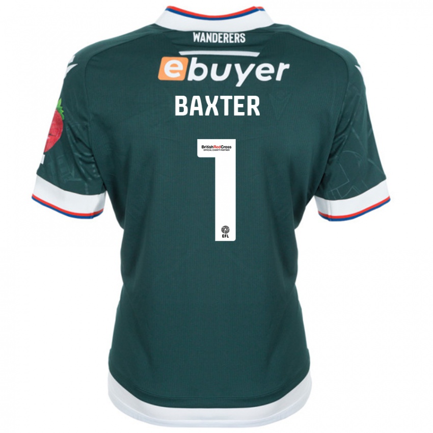 Niño Camiseta Nathan Baxter #1 Verde Oscuro 2ª Equipación 2024/25 La Camisa