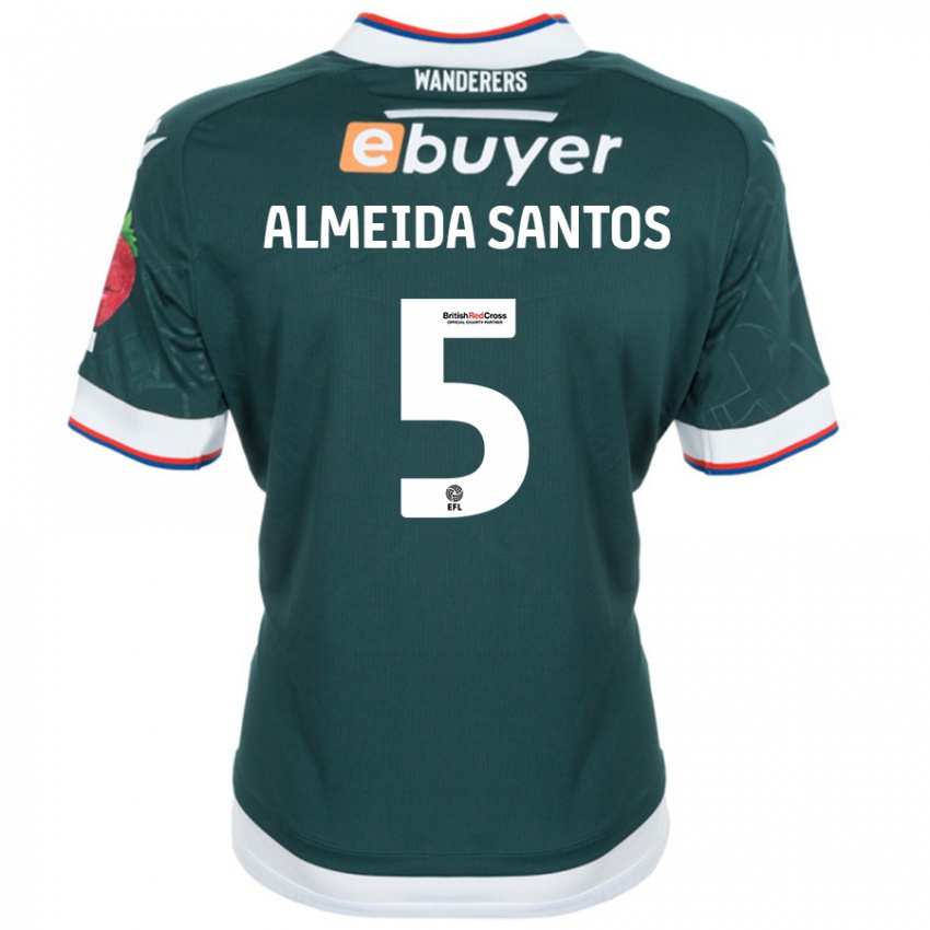 Niño Camiseta Ricardo Santos #5 Verde Oscuro 2ª Equipación 2024/25 La Camisa