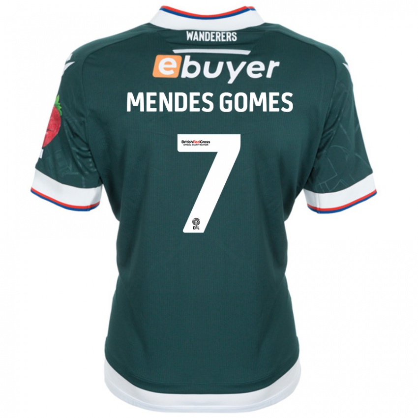 Niño Camiseta Carlos Mendes #7 Verde Oscuro 2ª Equipación 2024/25 La Camisa