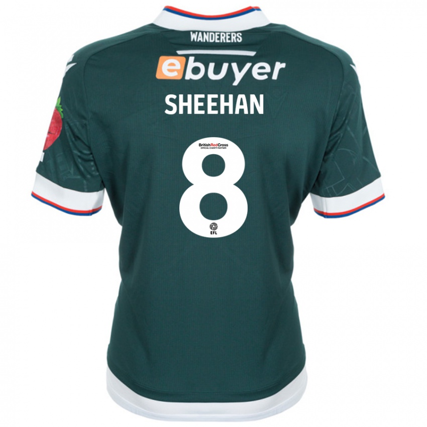 Niño Camiseta Josh Sheehan #8 Verde Oscuro 2ª Equipación 2024/25 La Camisa