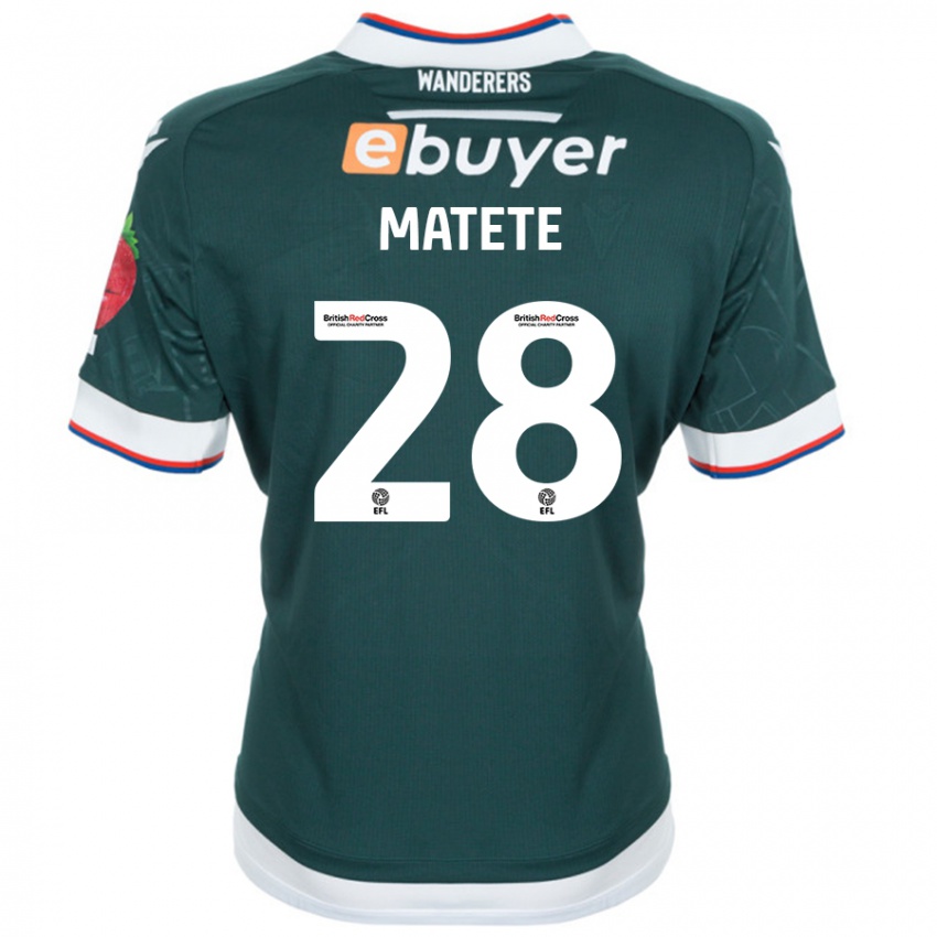 Niño Camiseta Jay Matete #28 Verde Oscuro 2ª Equipación 2024/25 La Camisa