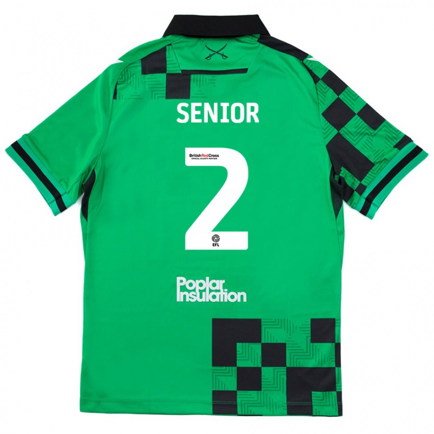 Niño Camiseta Joel Senior #2 Verde Negro 2ª Equipación 2024/25 La Camisa