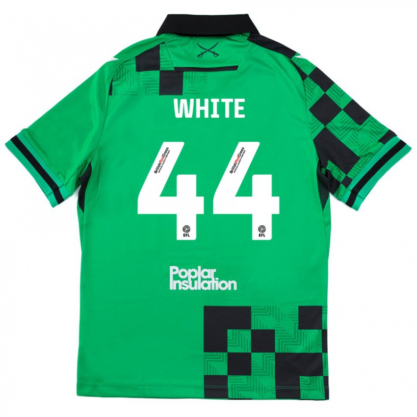 Niño Camiseta Charlie White #44 Verde Negro 2ª Equipación 2024/25 La Camisa