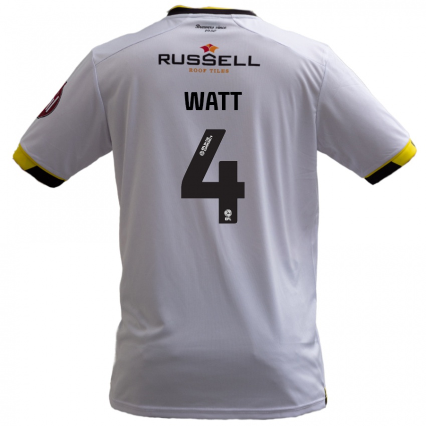 Niño Camiseta Elliot Watt #4 Blanco 2ª Equipación 2024/25 La Camisa