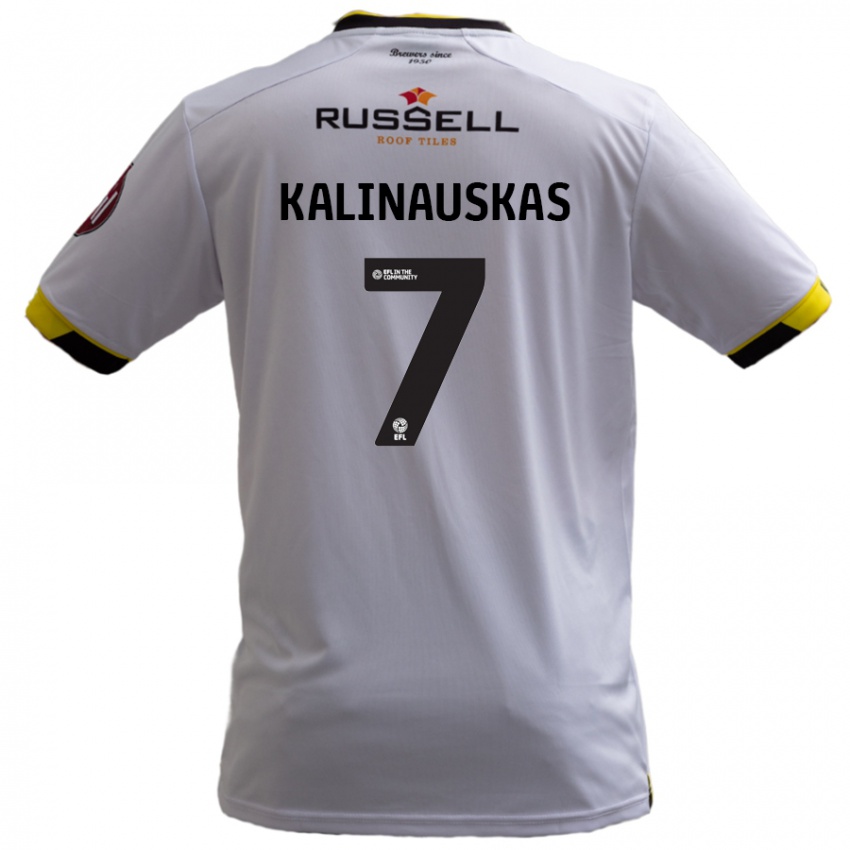 Niño Camiseta Tomas Kalinauskas #7 Blanco 2ª Equipación 2024/25 La Camisa