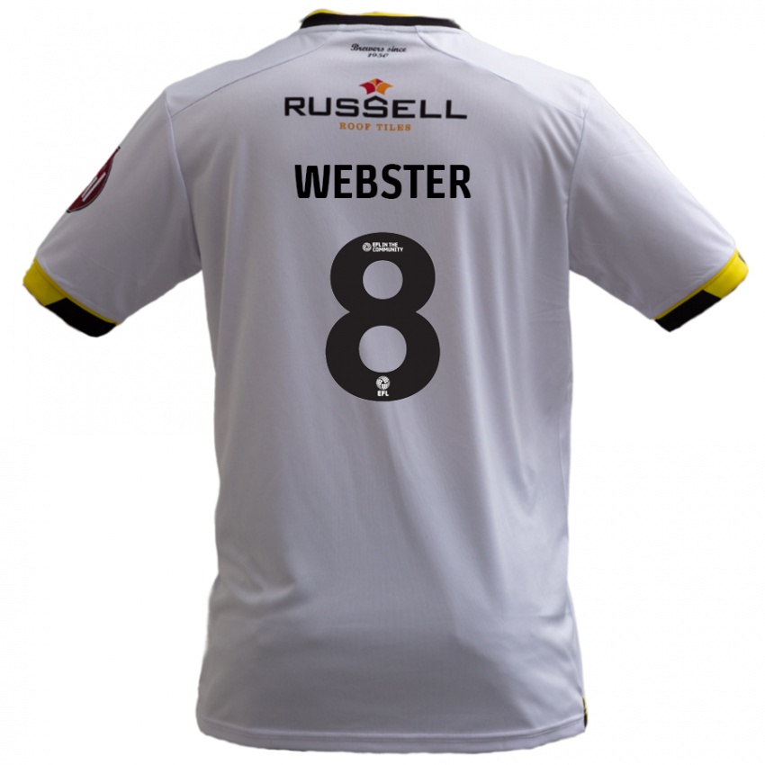 Niño Camiseta Charlie Webster #8 Blanco 2ª Equipación 2024/25 La Camisa