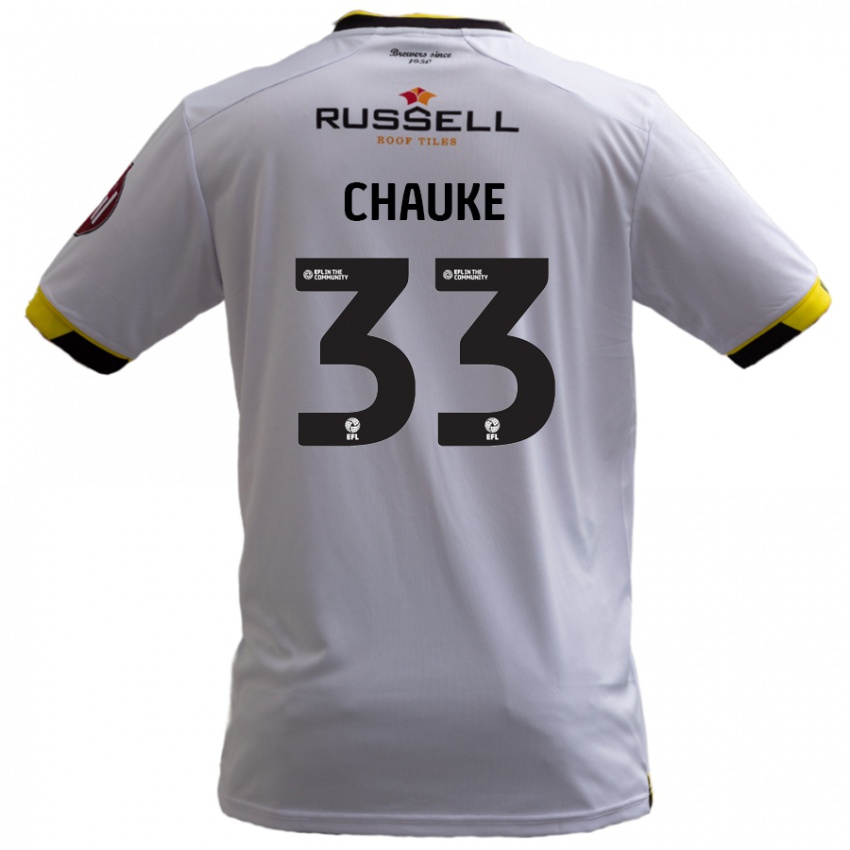 Niño Camiseta Kgaogelo Chauke #33 Blanco 2ª Equipación 2024/25 La Camisa