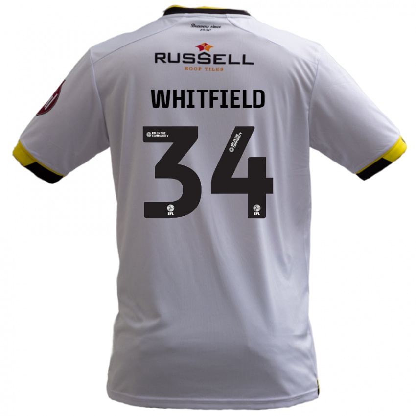 Niño Camiseta Ben Whitfield #34 Blanco 2ª Equipación 2024/25 La Camisa