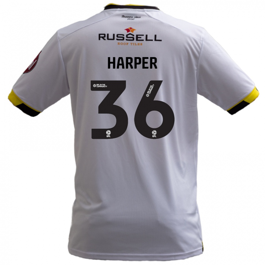 Niño Camiseta Rekeem Harper #36 Blanco 2ª Equipación 2024/25 La Camisa