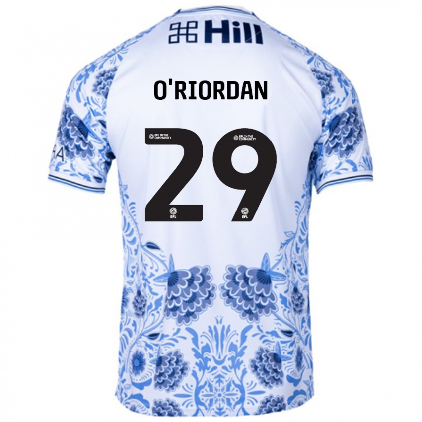 Niño Camiseta Connor O'riordan #29 Blanco Azul 2ª Equipación 2024/25 La Camisa