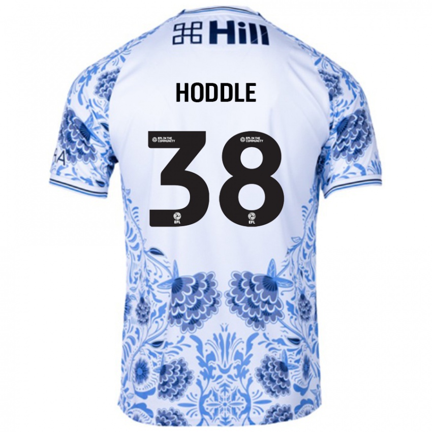 Niño Camiseta George Hoddle #38 Blanco Azul 2ª Equipación 2024/25 La Camisa