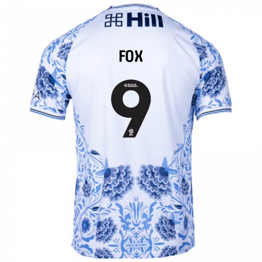 Niño Camiseta Ruth Fox #9 Blanco Azul 2ª Equipación 2024/25 La Camisa