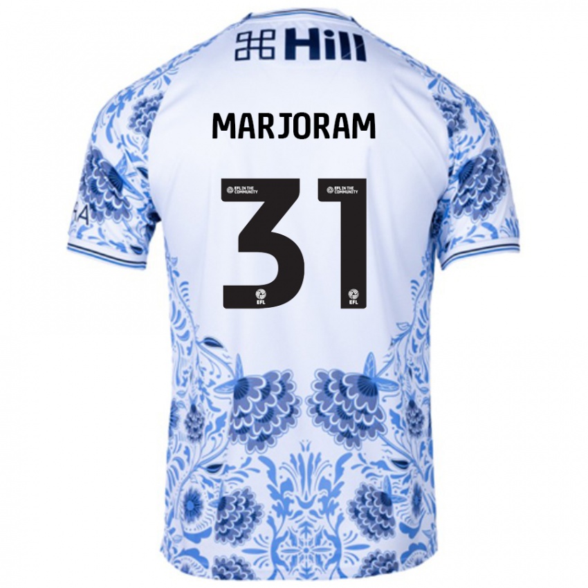 Niño Camiseta Sophie Marjoram #31 Blanco Azul 2ª Equipación 2024/25 La Camisa