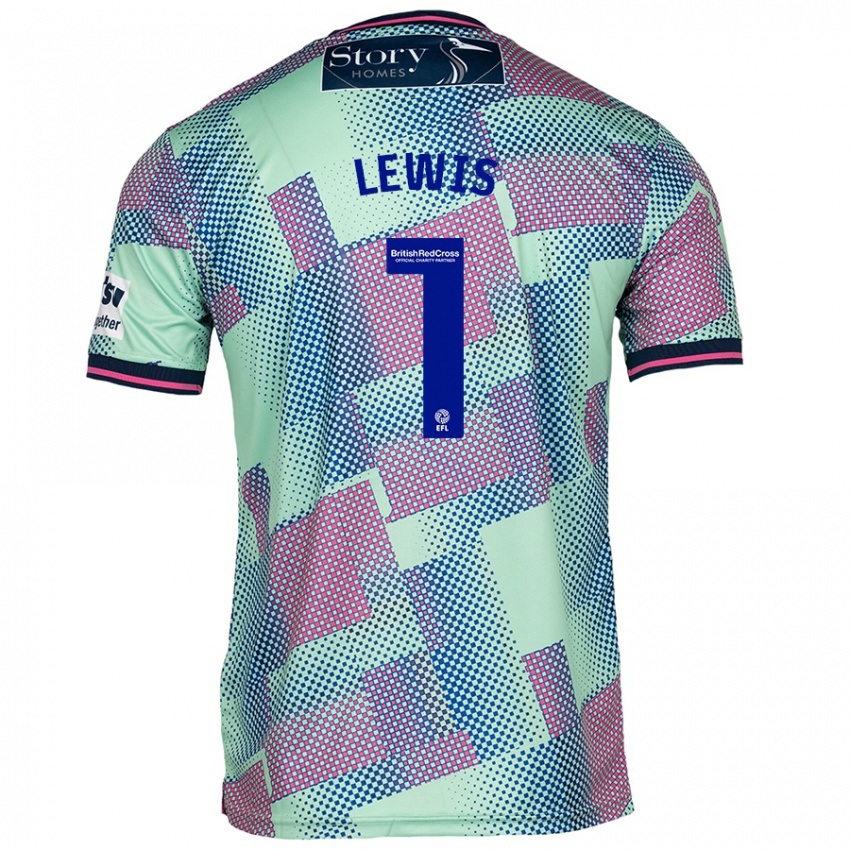 Niño Camiseta Harry Lewis #1 Verde 2ª Equipación 2024/25 La Camisa