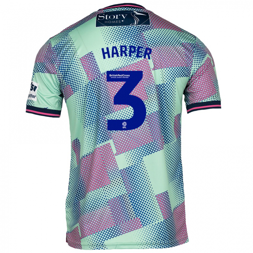 Niño Camiseta Cameron Harper #3 Verde 2ª Equipación 2024/25 La Camisa