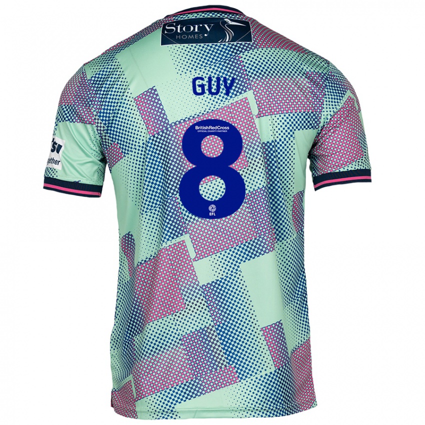 Niño Camiseta Callum Guy #8 Verde 2ª Equipación 2024/25 La Camisa